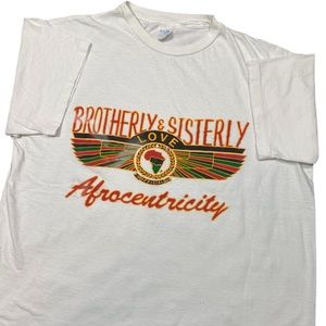 Vintage 1990’s Brotherly & Sisterly Love Africa Single Stitched Graphic T-shirt